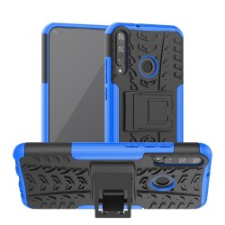 Huawei P40 Lite E - Ultimata Stöttåliga Skalet med Stöd - Blå Blue Blå