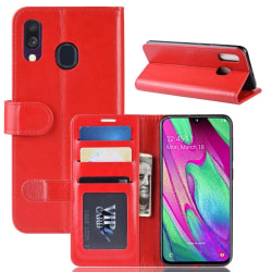 Samsung Galaxy A40 - Plånboksfodral - Röd Red Röd