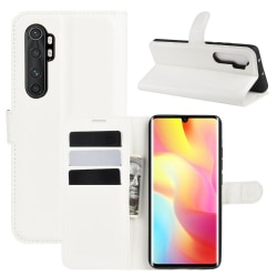 Xiaomi Mi Note 10 Lite - Litchi Plånboksfodral - Vit White Vit