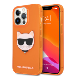 Karl Lagerfeld iPhone 13 Pro Skal TPU Choupette Fluorescent Oran