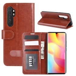 Xiaomi Mi Note 10 Lite - Crazy Horse Plånboksfodral - Brun Brown Brun
