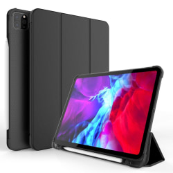 iPad Pro 11 (2018/2020/2021) - Tri-Fold Smart Fodral Pennhållare Svart