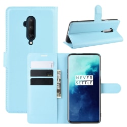 OnePlus 7T Pro - Litchi Plånboksfodral - Ljus Blå LightBlue Ljus Blå
