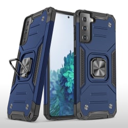 Samsung Galaxy S21 - Armor Hybrid Ring Skal - Blå Blue Blå