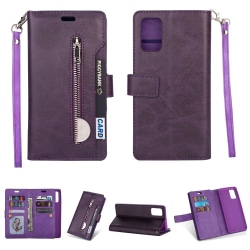 Samsung Galaxy A52 / A52s - Multifunktionellt Plånboksfodral - L Purple Lila