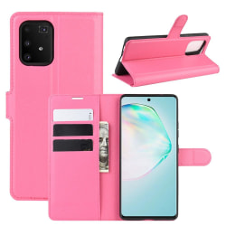 Samsung Galaxy S10 Lite - Litchi Plånboksfodral - Rosa Pink Rosa
