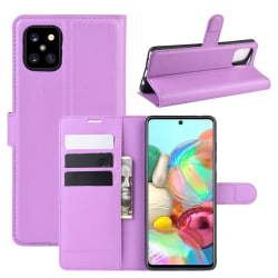 Samsung Galaxy Note 10 Lite - Litchi Plånboksfodral - Lila Purple Lila