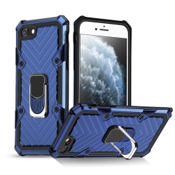 iPhone 7/8/SE (2020/2022) - Shockproof Hybrid Ring Skal - Blå Blue Blå