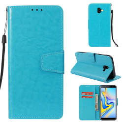 Samsung Galaxy J6 Plus - Plånboksfodral - Blå Blue Blå