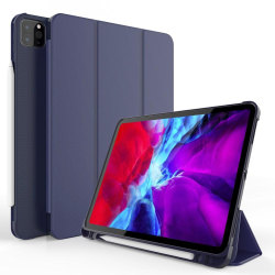 iPad Pro 11 (2018/2020/2021) - Tri-Fold Smart Fodral Pennhållare Blå