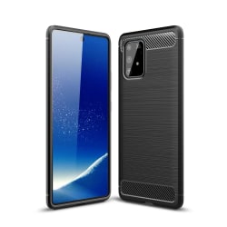 Samsung Galaxy S10 Lite - Borstat stål textur - Svart Black Svart