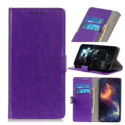 Sony Xperia L4 - Crazy Horse Plånboksfodral - Lila Purple Lila