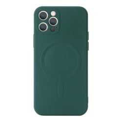 iPhone 12 / 12 Pro - Magnetisk MagSafe TPU Skal - Mörk Grön