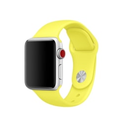 Silikon Armband Apple Watch 41/40/38 mm (S/M) - Gul Yellow Gul