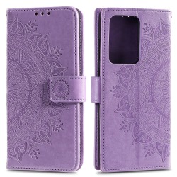 Samsung Galaxy S20 Ultra - Mandala Plånboksfodral - Lila Purple Lila