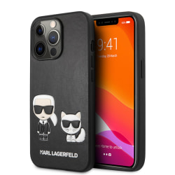 Karl Lagerfeld iPhone 13 Pro Skal Karl & Choupette PU Läder Svar
