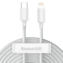 2-PACK BASEUS Wisdom 1.5m 20W Type-C - Lightning Kabel - Vit White Vit