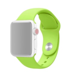 Silikon Armband Apple Watch 41/40/38 mm (M/L) - Lime Grön