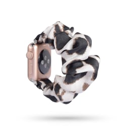 Scrunchie White Leopard Armband Apple Watch 41/40/38 mm