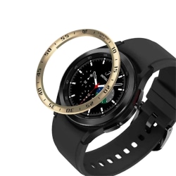 Bezel Skyddande Ring Galaxy Watch4 Classic 46mm - Guld/Svart