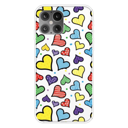 iPhone 12 Mini - Skal Med Tryck - Färgglada Hjärtan