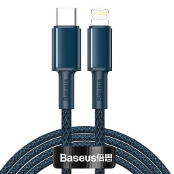 Baseus 2m 20W USB-C - Lightning PD Snabbladdning - Blå Blue Blå