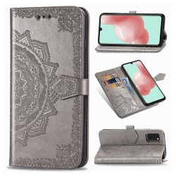 Samsung Galaxy A41 - Mandala Plånboksfodral - Grå Grey Grå
