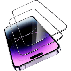 2-Pack iPhone 15 Pro Heltäckande Skärmskydd i Härdat Glas