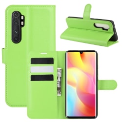 Xiaomi Mi Note 10 Lite - Litchi Plånboksfodral - Grön Green Grön