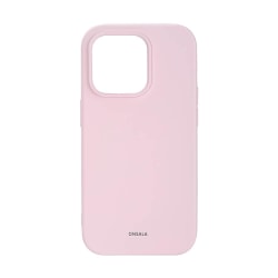 ONSALA iPhone 14 Pro Mobilskal Silikon Chalk Pink