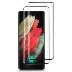 Samsung S22 Ultra - 2-Pack Heltäckande Skärmskydd i Härdat Glas