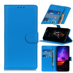 Huawei P40 - Litchi Plånboksfodral - Blå Blue Blå
