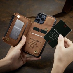 iPhone 12 / 12 Pro - CASEME Skal med Plånboksfunktion - Brun Brown Brun