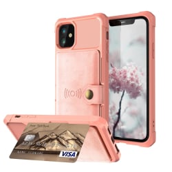 iPhone 12 Mini - Skal Med Magnetiskt Plånbok - Roséguld Roséguld