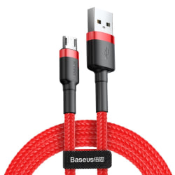 Baseus Cafule 1m Micro USB QC3.0 Laddningskabel - Röd Red Röd