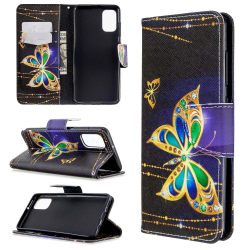 Samsung Galaxy A41 - Plånboksfodral - Guld Fjärilar