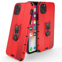 iPhone 11 Pro Max - Ring Skal - Funkar med magnethållare - Röd Red Röd