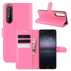 Sony Xperia 1 II - Litchi Plånboksfodral - Rosa Pink Rosa