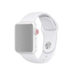 Silikon Armband Apple Watch 41/40/38 mm (M/L) - Vit White Vit