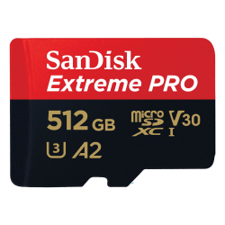 SanDisk MicroSDXC Extreme Pro 512 GB 170MB/s Inkl. Adapter