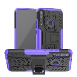 Huawei P40 Lite E - Ultimata Stöttåliga Skalet med Stöd - Lila Purple Lila