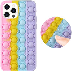 iPhone 12/12 Pro - Pop It Fidget Skal - Multicolor