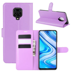 Xiaomi Redmi Note 9 Pro/Note 9S - Litchi Plånboksfodral - Lila Purple Lila