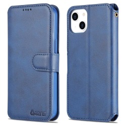 iPhone 13 Mini - AZNS Läder Plånboksfodral - Blå