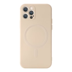 iPhone 12 / 12 Pro - Magnetisk MagSafe TPU Skal - Creme Vit
