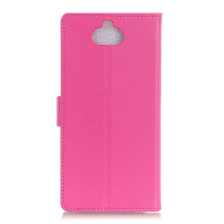 Sony Xperia 10 Plus - Plånboksfodral Litchi - Rosa Pink Rosa