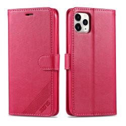 iPhone 12 Pro Max - AZNS Plånboksfodral - Röd/Rosa Röd/Rosa