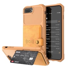 iPhone 6/6S/7/8 Plus - Skal Med Magnetiskt Plånbok - Ljus Brun LightBrown Ljus Brun