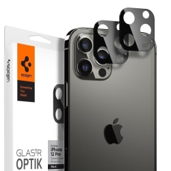 iPhone 12 Pro - Spigen 2-PACK Optik GLAS.TR Linsskydd