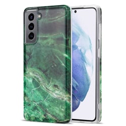 Samsung Galaxy S21 Plus - Marmor TPU Skal - Grön Green Grön
